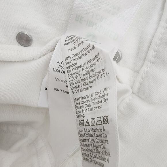 NEW J. Crew White Denim Vintage 10" Straight Leg High Waisted Crop Jean - Picture 4 of 8